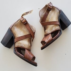 Freebird rattle snake wrap strap strappy buckle boot booties